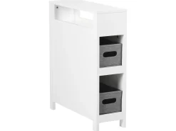 Szafka łazienkowa z koszami 20 x 70 cm MDF biała