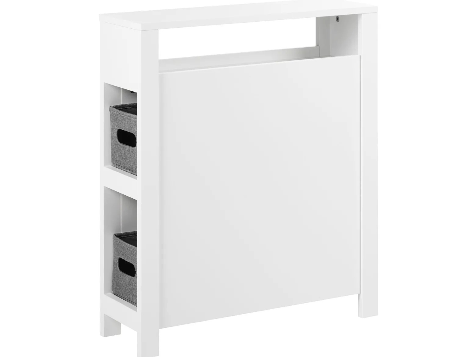 Szafka łazienkowa z koszami 20 x 70 cm MDF biała