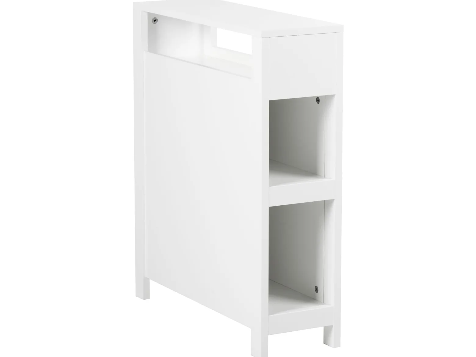 Szafka łazienkowa z koszami 20 x 70 cm MDF biała
