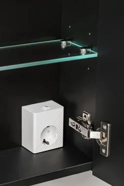 Szafka Łazienkowa z Lustrem 80 cm GNIAZDKO Wewnętrzne
