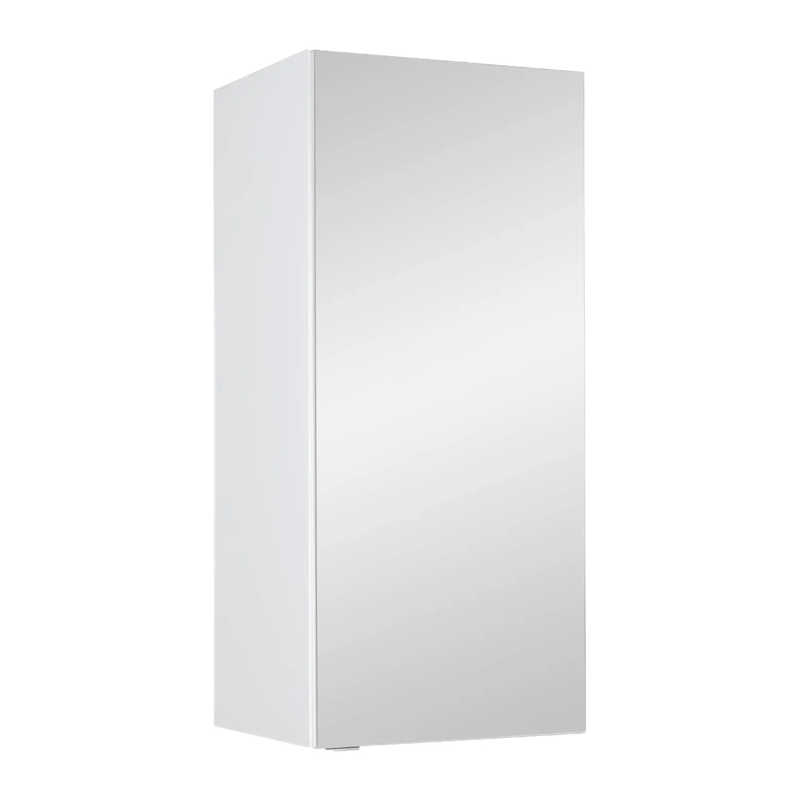 Szafka łazienkowa z lustrem wisząca 40x90x35 cm biała mdf półki cichy domyk
