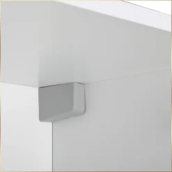 Szafka łazienkowa z lustrem wisząca 40x90x35 cm biała mdf półki cichy domyk