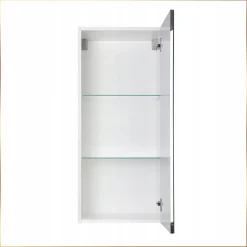 Szafka łazienkowa z lustrem wisząca 40x90x35 cm biała mdf półki cichy domyk