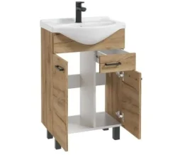 Szafka łazienkowa z umywalką dąb craft 55 cm na nóżkach