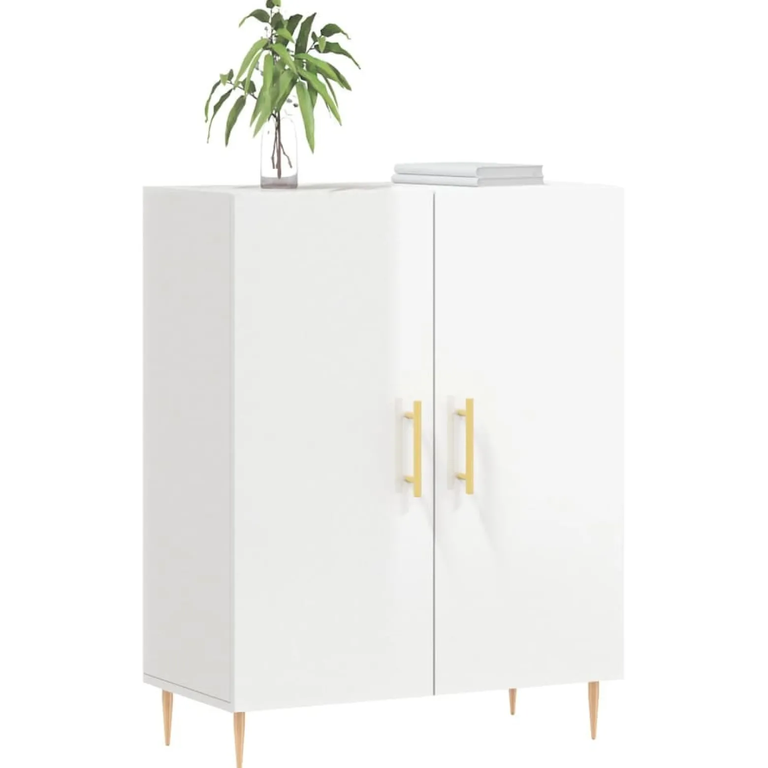 Szafka Biała Połysk 69.5x34x90 cm do Salonu Pokoju Sypialni