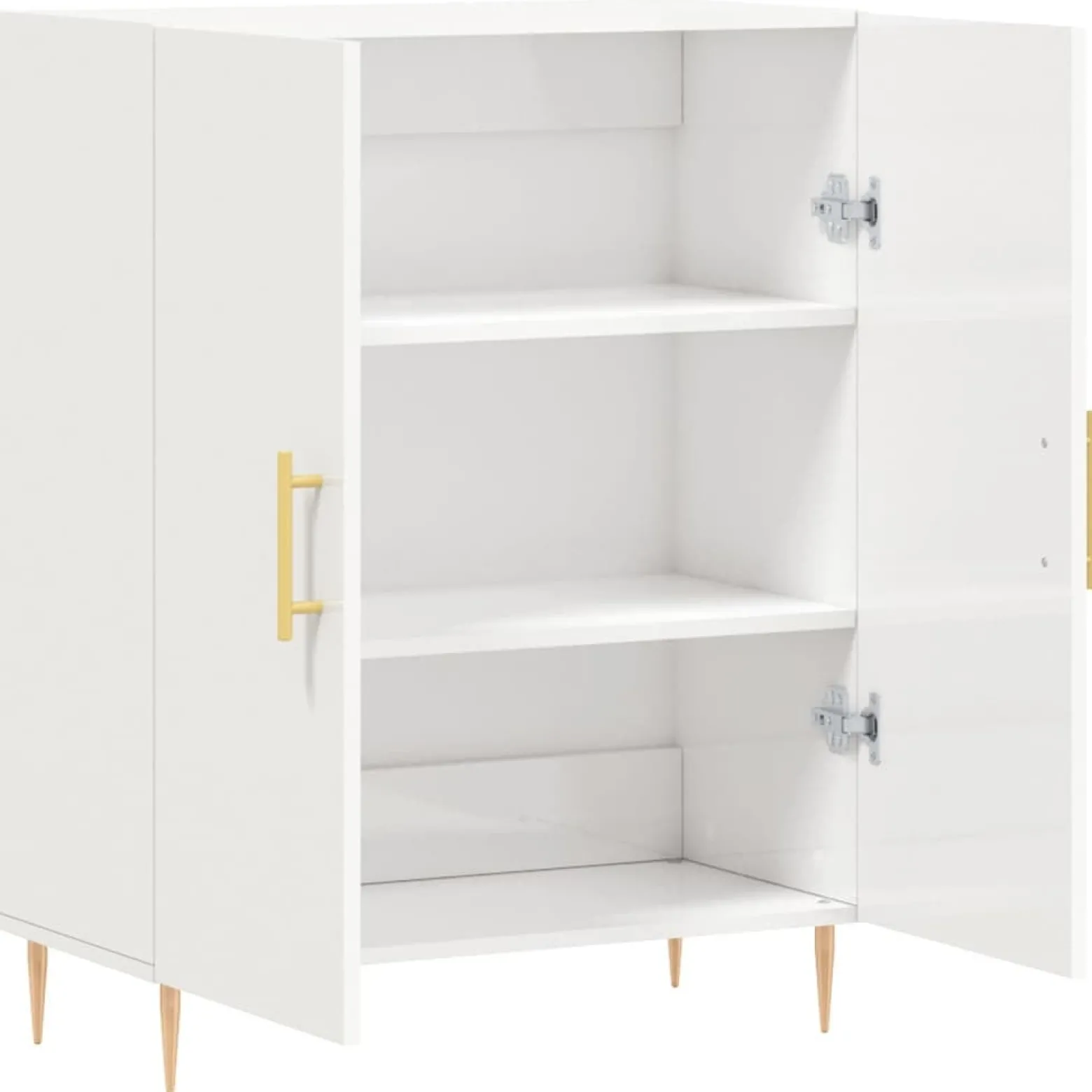 Szafka Biała Połysk 69.5x34x90 cm do Salonu Pokoju Sypialni