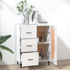 Szafka Biała Połysk 69.5x34x90 cm do Salonu Pokoju Sypialni