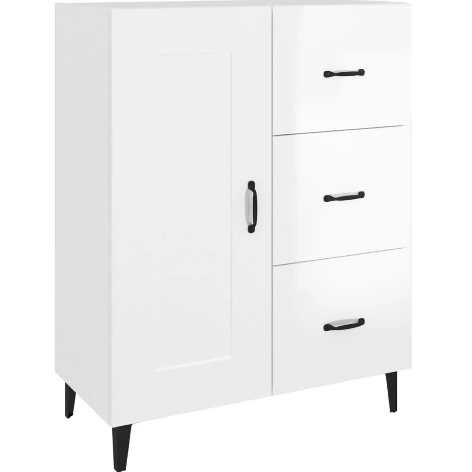 Szafka Biała Połysk 69.5x34x90 cm do Salonu Pokoju Sypialni