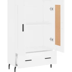 Szafka Biała 69.5x31x115 cm do Salonu Pokoju Sypialni