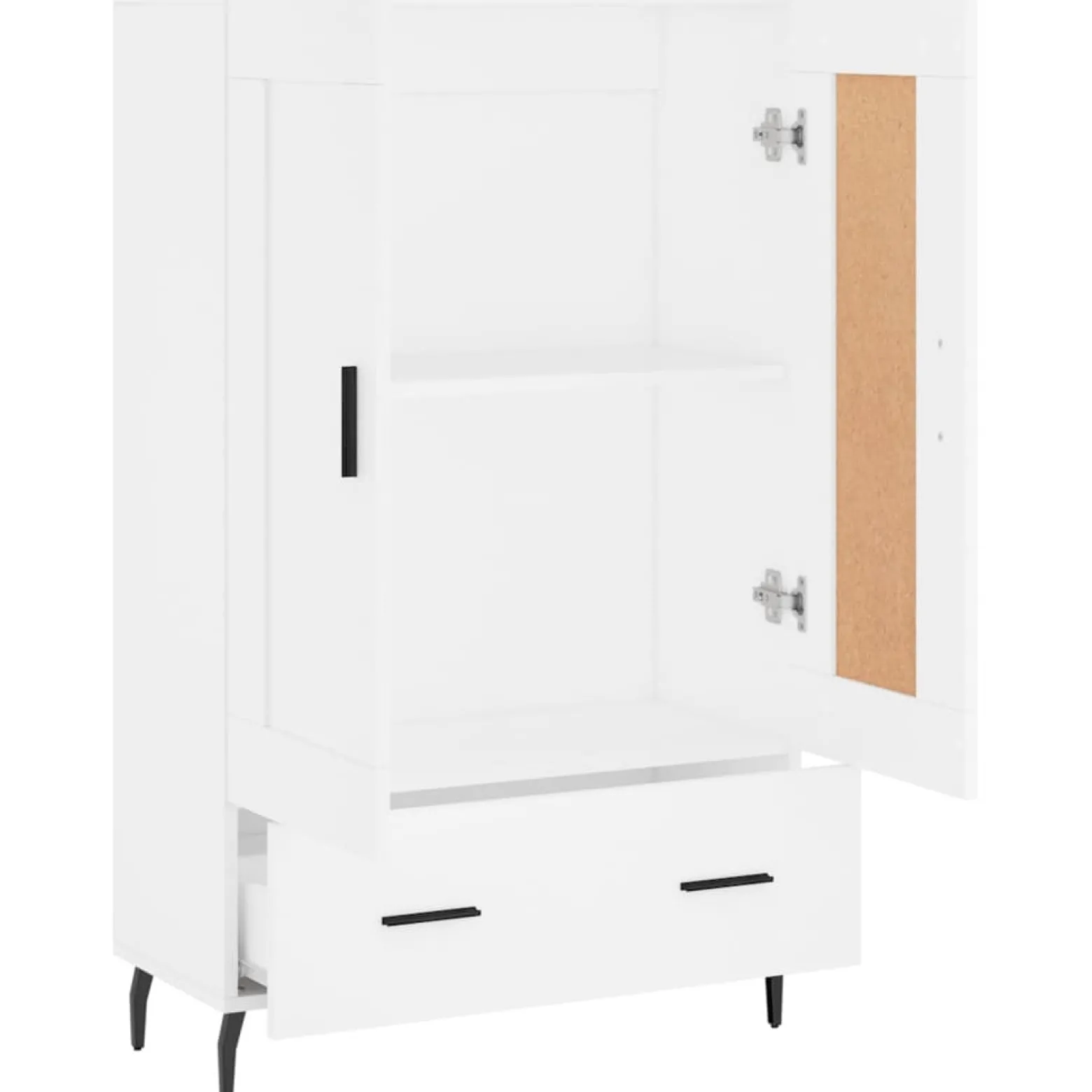 Szafka Biała 69.5x31x115 cm do Salonu Pokoju Sypialni