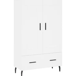 Szafka Biała 69.5x31x115 cm do Salonu Pokoju Sypialni