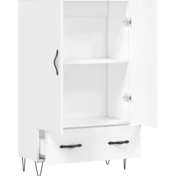 Szafka Biała z Drzwiami 69.5x31x115 cm do Salonu Pokoju Sypialni