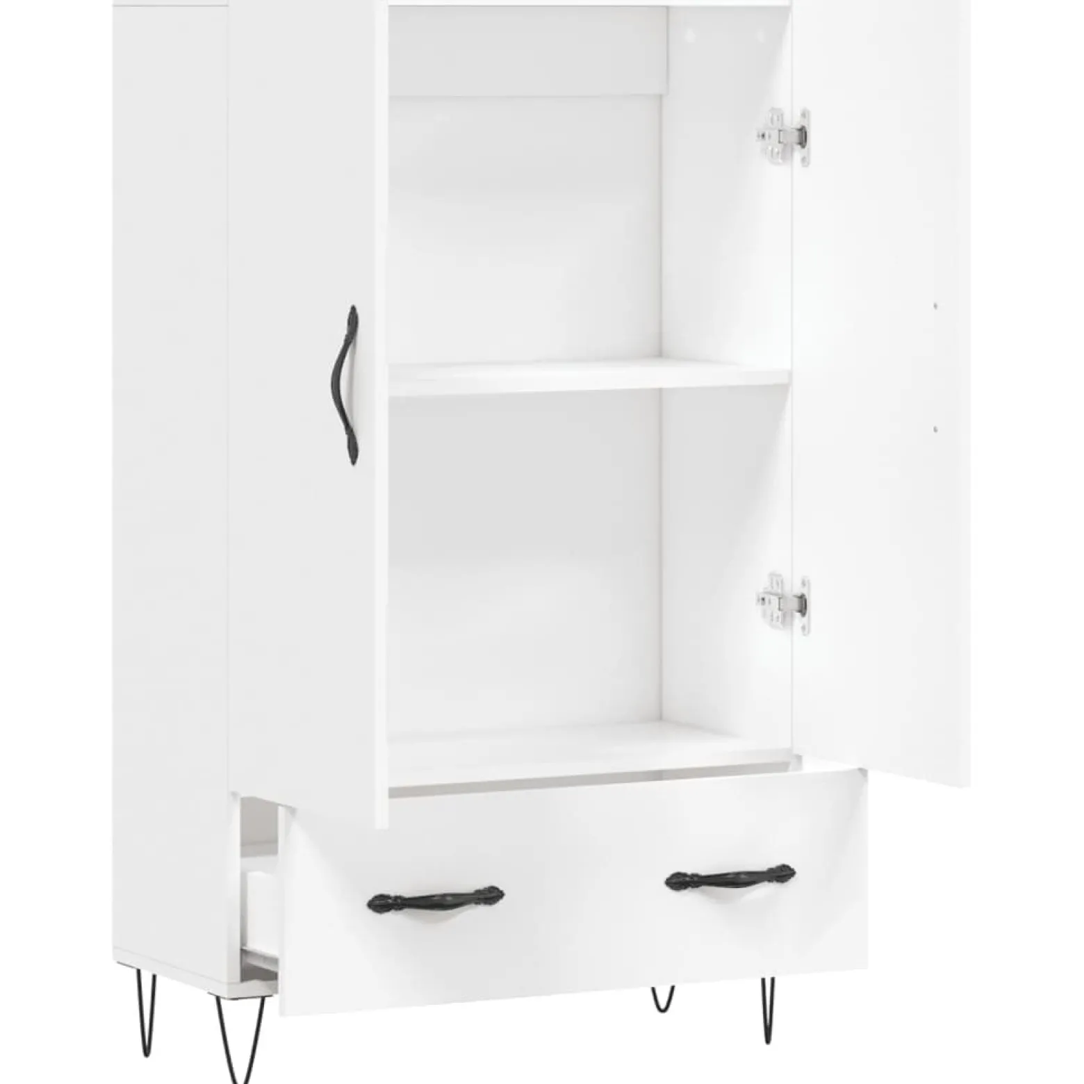 Szafka Biała z Drzwiami 69.5x31x115 cm do Salonu Pokoju Sypialni