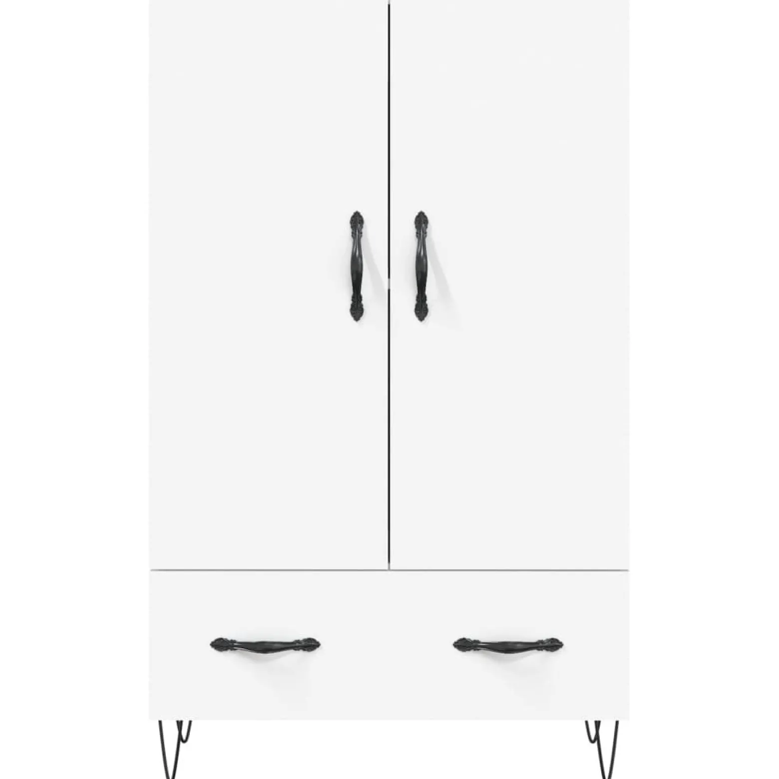 Szafka Biała z Drzwiami 69.5x31x115 cm do Salonu Pokoju Sypialni