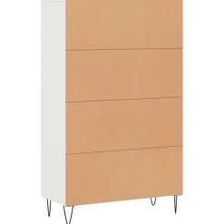 Szafka Biała z Drzwiami 69.5x31x115 cm do Salonu Pokoju Sypialni