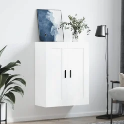 Szafka Biała z Drzwiami 69.5x34x90 cm do Salonu Pokoju Sypialni