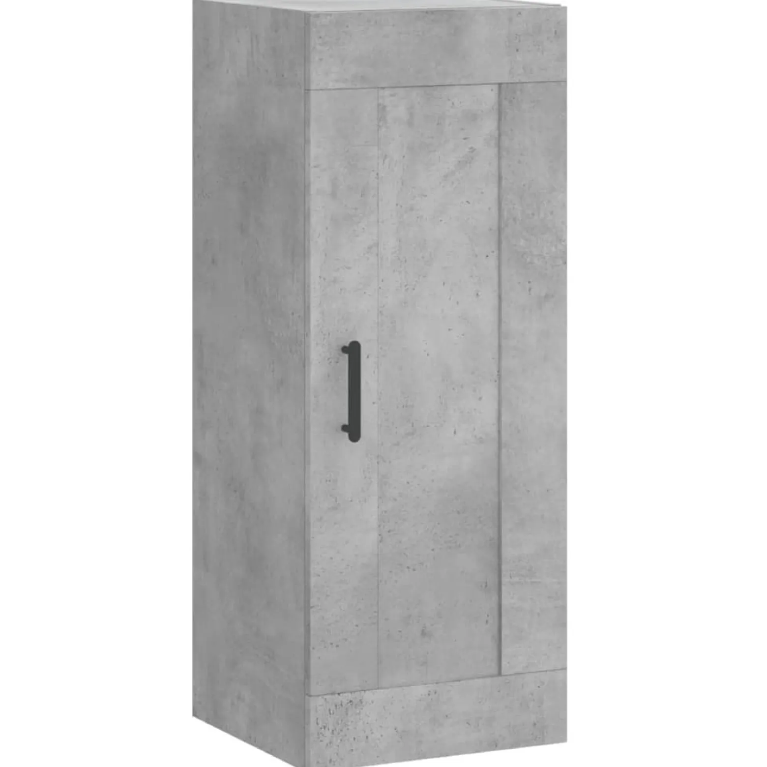 Szafka Komoda Regał Szara Beton z Drzwiami 34.5x34x180 cm do Salonu Pokoju