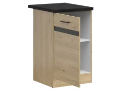 Szafka kuchenna dolna Junona Line 50 cm lewadąb bernstein z blatem