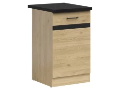 Szafka kuchenna dolna Junona Line 50 cm lewadąb bernstein z blatem