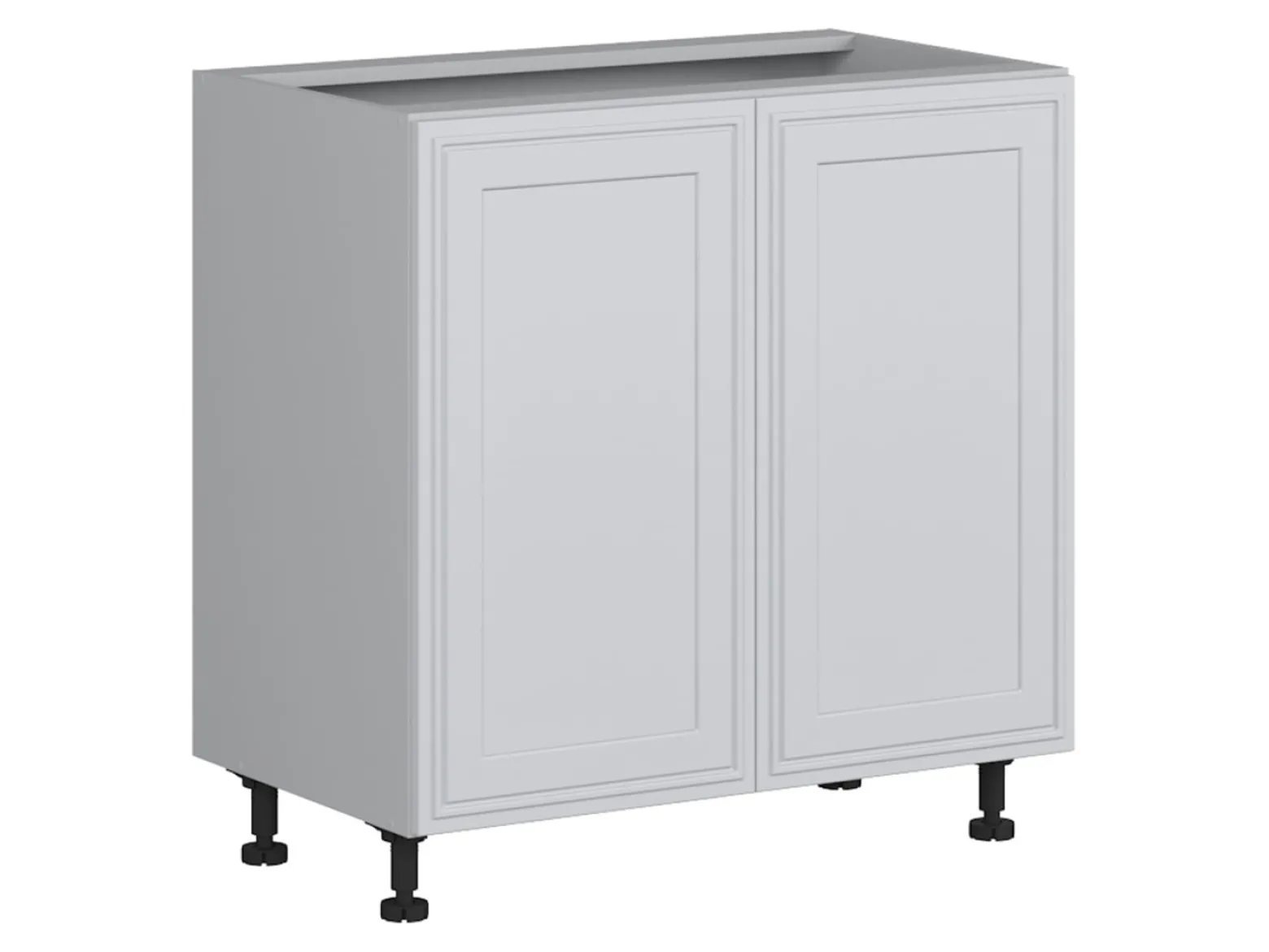 Szafka kuchenna dolna Verdi 80 cm dwudrzwiowa jasny szary mat