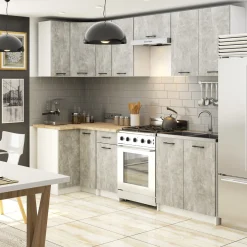 Szafka kuchenna OLIWIA W60 H720 Biała, Beton 60x30x72 cm