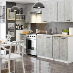 Szafka kuchenna OLIWIA W60 H720 Biała, Beton 60x30x72 cm
