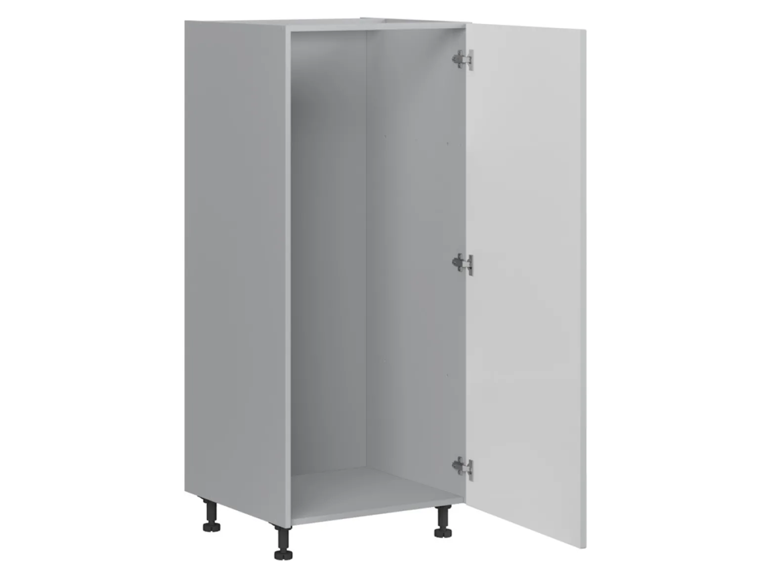 Szafka kuchenna pod zabudowę lodówki Top Line 60 cm prawa szary połysk