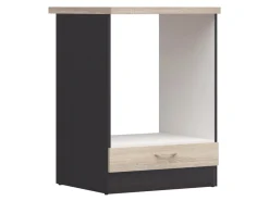 Szafka kuchenna pod zabudowę piekarnika Junona Line 60 cm dąb sonoma z blatem