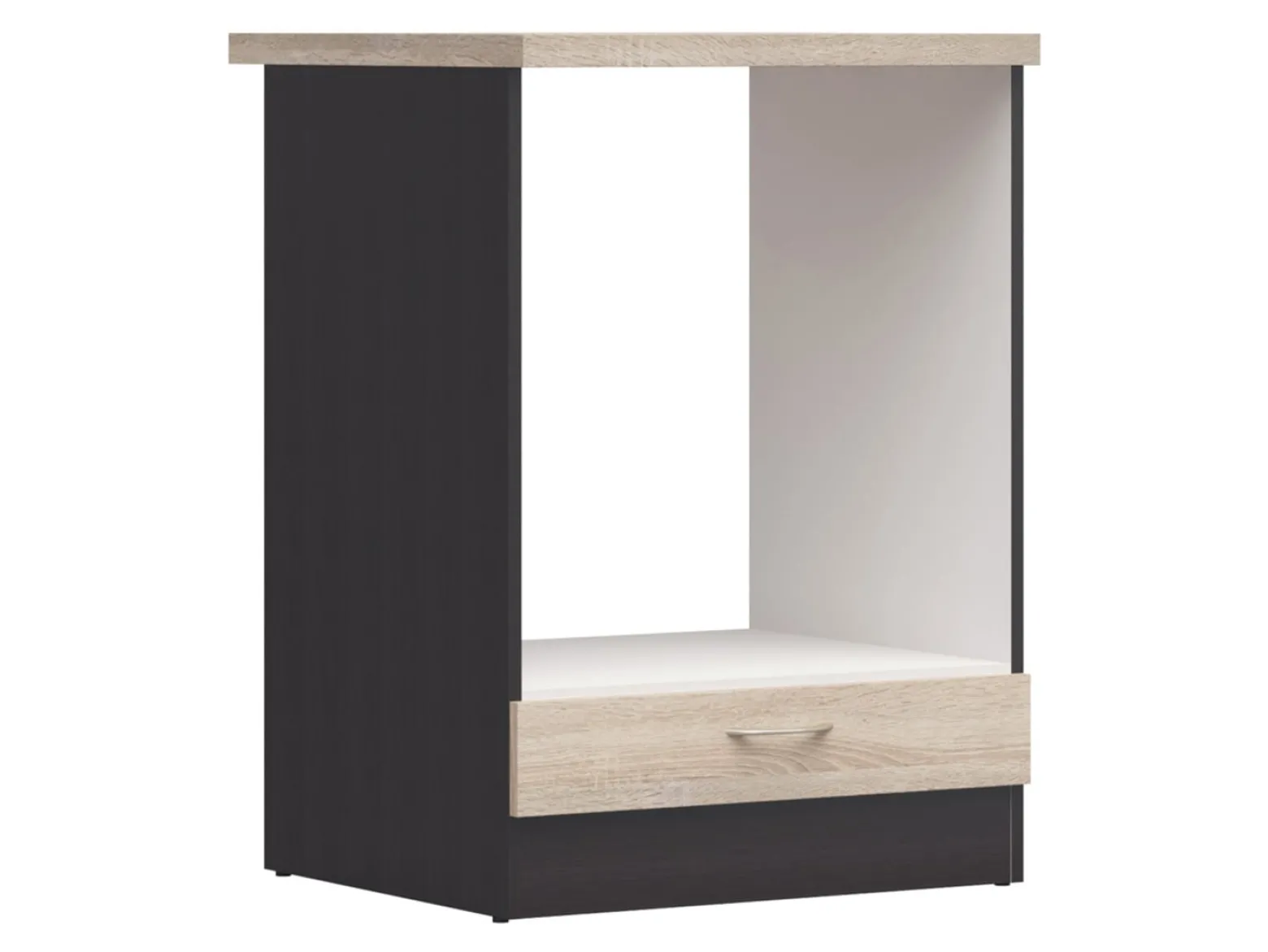 Szafka kuchenna pod zabudowę piekarnika Junona Line 60 cm dąb sonoma z blatem