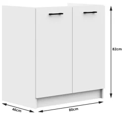 Szafka kuchenna pod zlewozmywak S80 OLIWIA Biała 80x46x82 cm