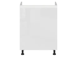 Szafka kuchenna pod zlewozmywak Sole 60 cm prawa biały połysk