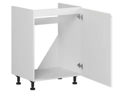 Szafka kuchenna pod zlewozmywak Sole 60 cm prawa biały połysk