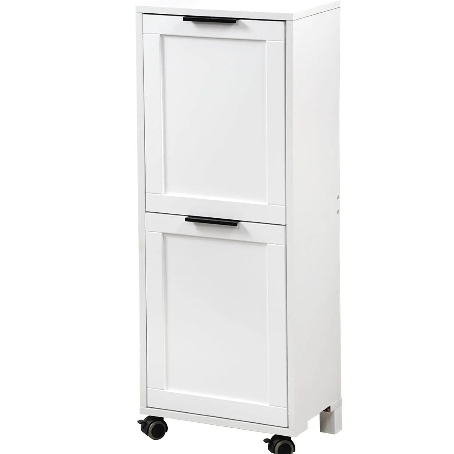 Szafka kuchenna segregacja śmieci 94x36x24 cm MDF biała na kółkach