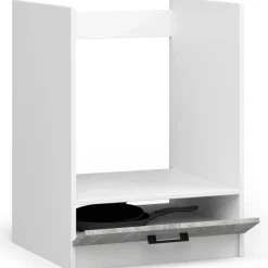 Szafka kuchenna S60 OLIWIA Biała, Beton 60x55x82 cm