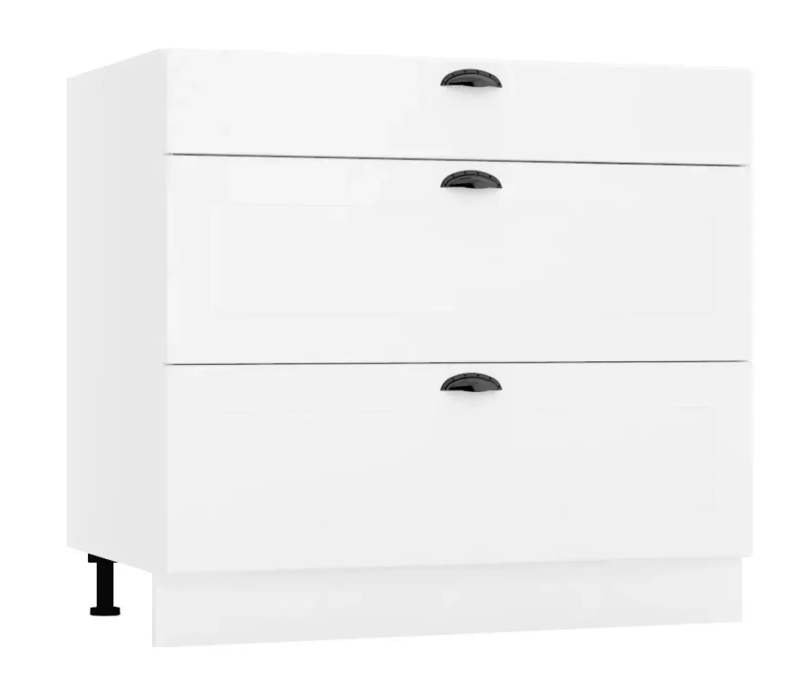 Szafka kuchenna stojąca 90 ADELE D90 S/3 PC biała mat