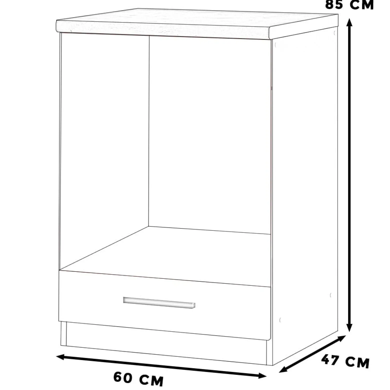 Szafka kuchenna stojąca piekarnik 60cm blande biała wotan