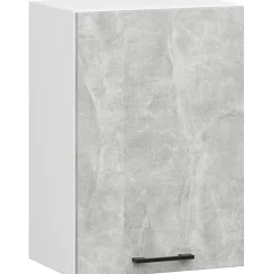 Szafka kuchenna wisząca OLIWIA Biała, Beton 50x30x58 cm