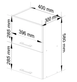 Szafka kuchenna wisząca system OLIWIA G2 Biała 40x30x58 cm
