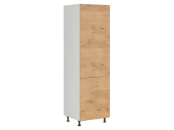 Szafka kuchenna wysoka Hamper 60 cm prawa z szufladami cichy domyk dąb