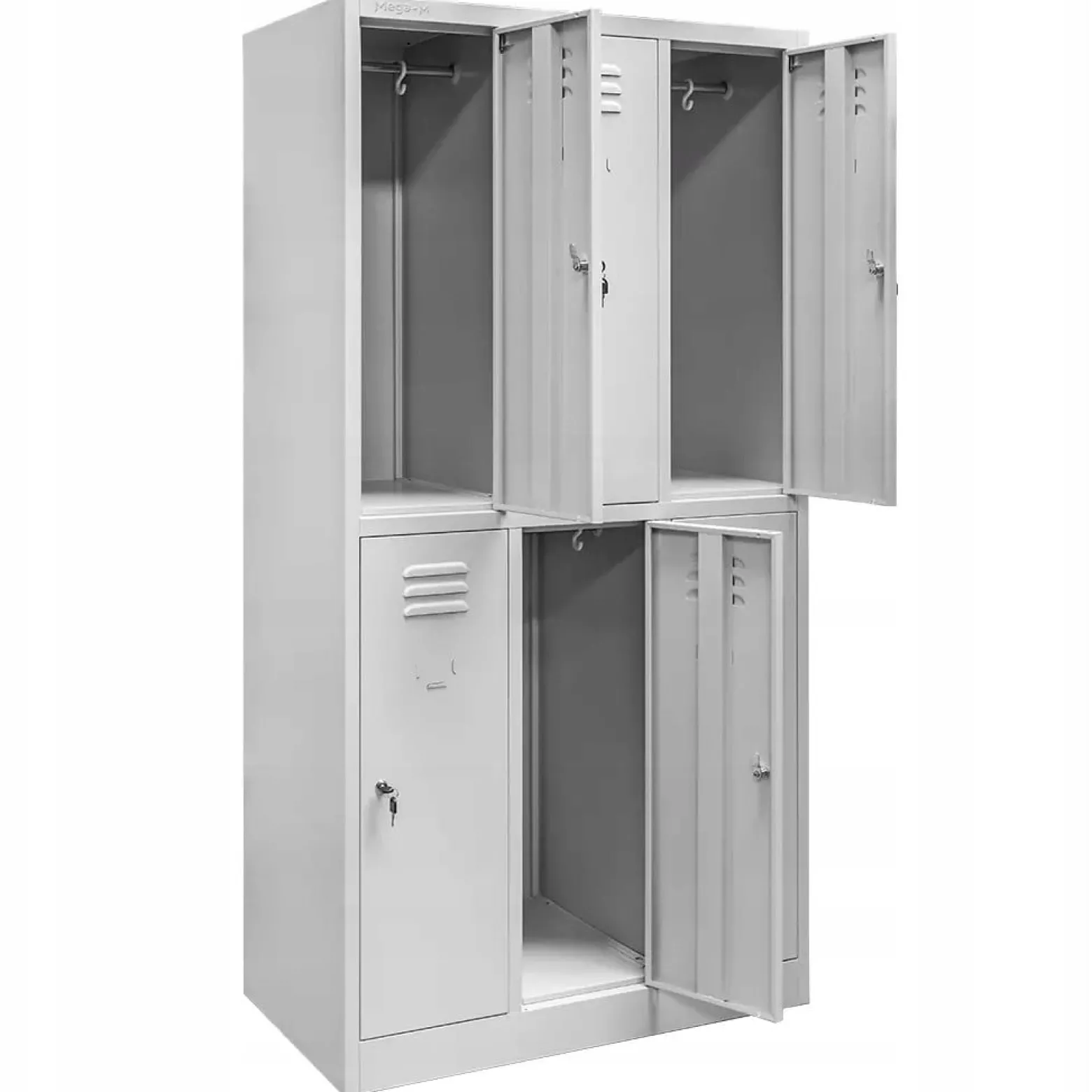 Szafka Metalowa Ubraniowa Socjalna BHP 180x90x50cm Szary Mega-M