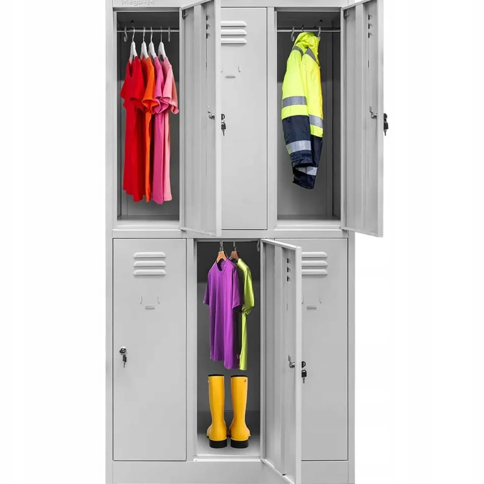 Szafka Metalowa Ubraniowa Socjalna BHP 180x90x50cm Szary Mega-M
