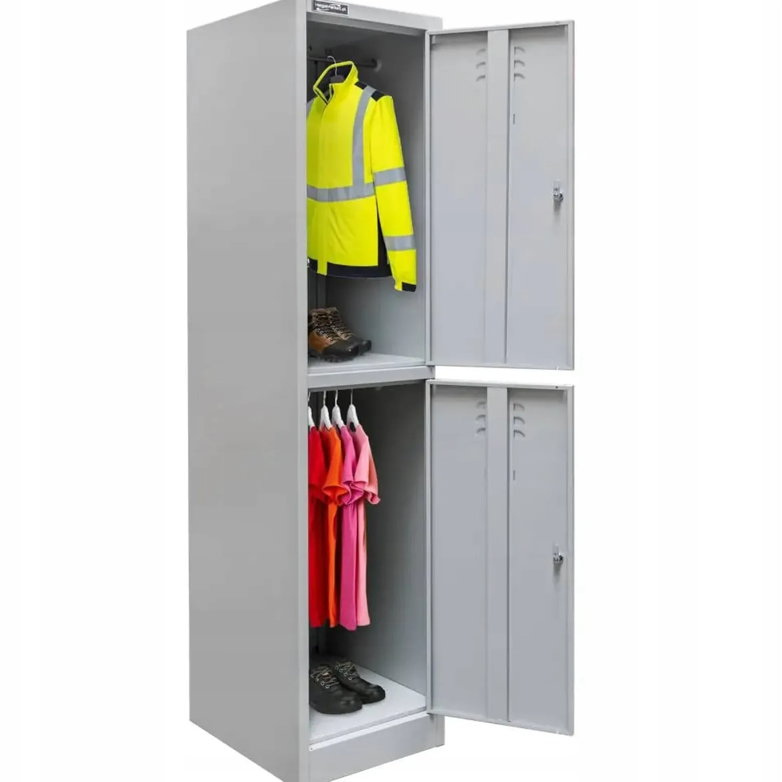 Szafka Metalowa Ubraniowa Socjalna BHP 180x40x50cm Szara Mega-M
