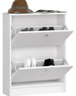 Szafka na buty AKORD Biała 60 cm Biały 2 półki 60x20x80 cm