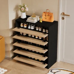 Szafka na buty do przedpokoju nowoczesna 5 półek uchylna loft