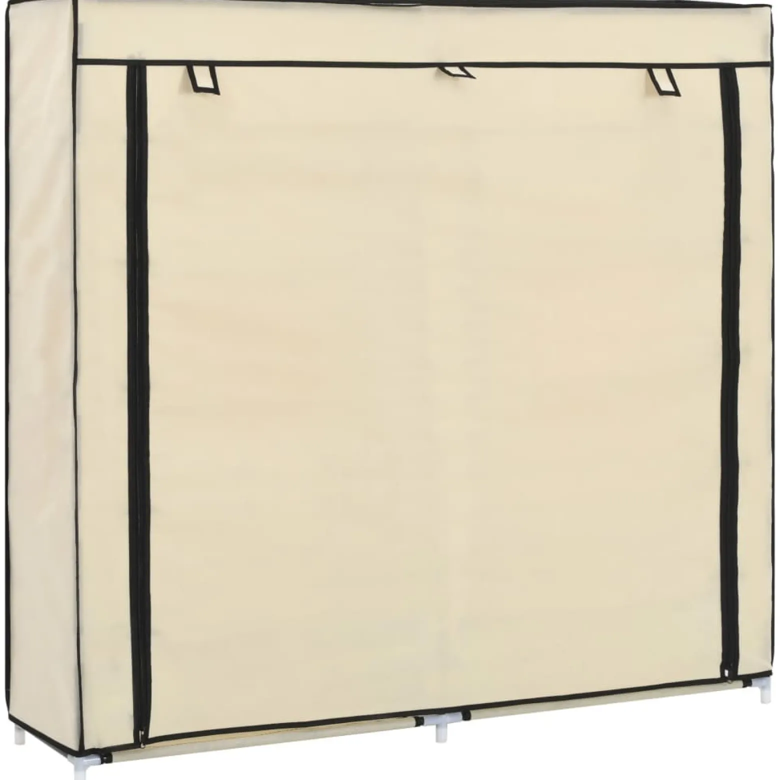 Szafka na buty Kremowy 115 x 28 x 110 cm Tkanina vidaXL