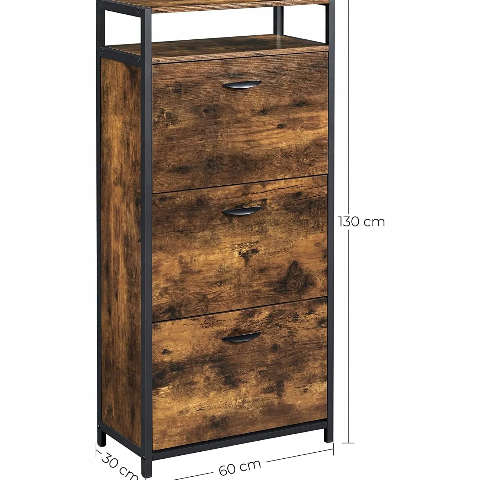 Szafka na buty Rustykalna Industrialna Organizer LOFT