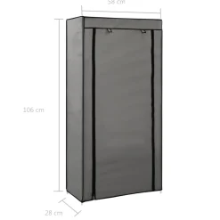 Szafka na buty Szary 58 x 28 x 106 cm Tkanina vidaXL