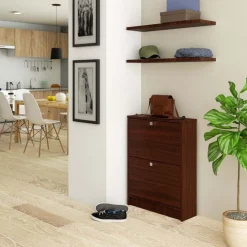 Szafka na buty, uchylne drzwiczki, ARONA, 60x20x80, wenge | TYLETEGOTU