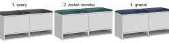 Szafka na buty z siedziskiem biała KANSAS z półką siedzisko