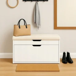Szafka na buty z siedziskiem 70 cm Biała Alaska